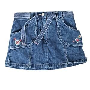 Janie And Jack  Sweet Confetti Floral Denim Skirt Size 2T